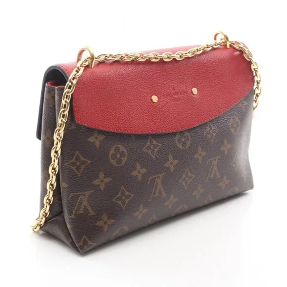 Louis Vuitton Shoulder Bag Saint Placide Cerise Canvas Cerise Brown Red - Picture 2 of 8